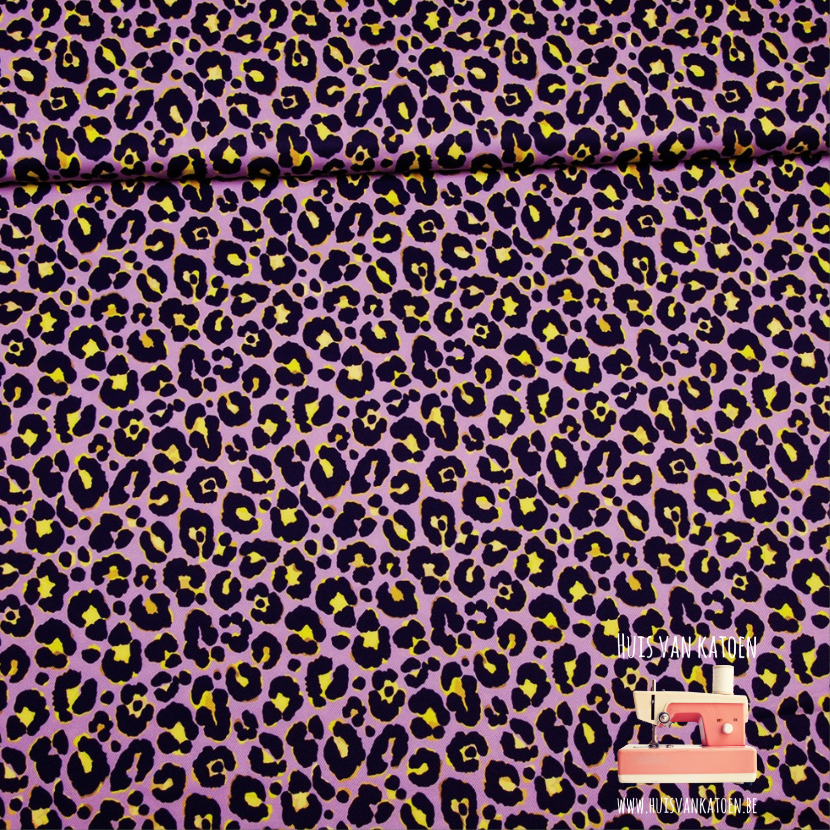 Crepe - Purple Leopard