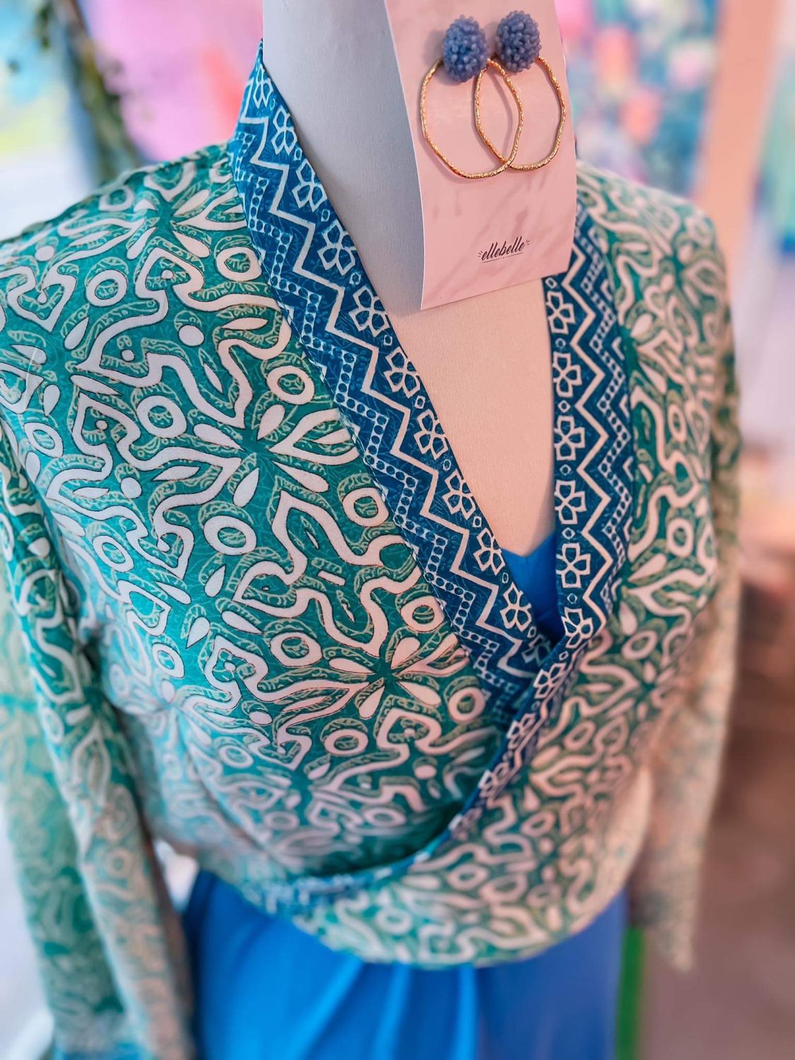 Addictive Kimono kort - Turquoise